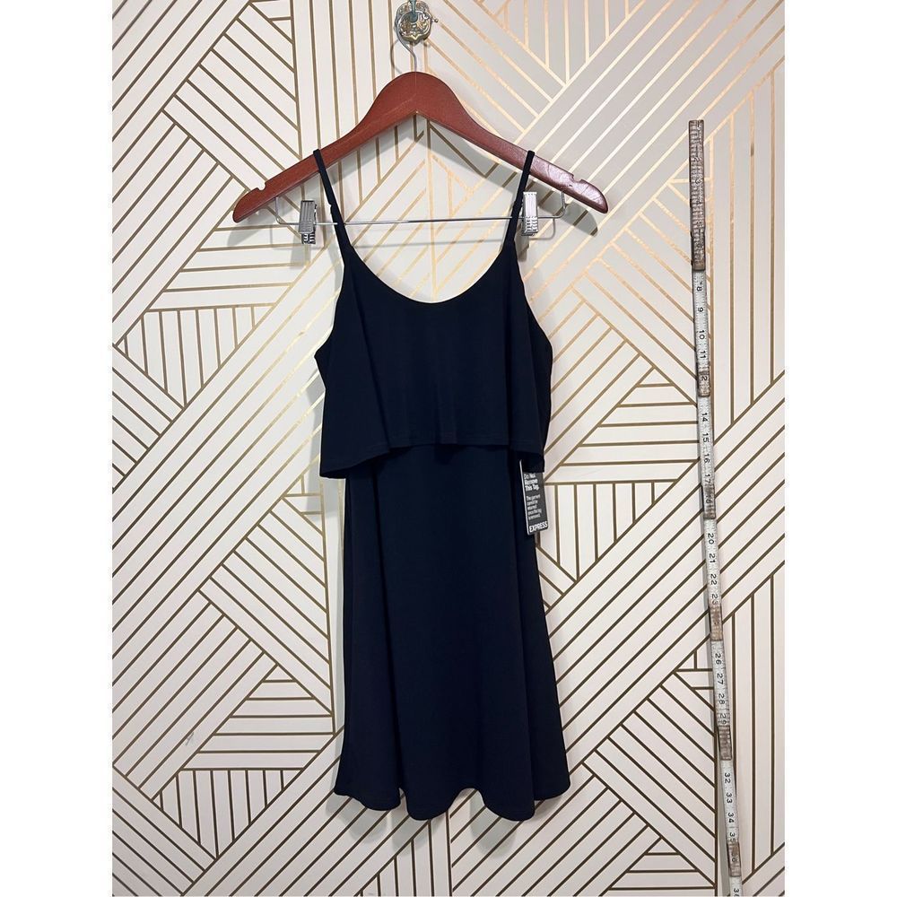 Express Women's Thin Strap Dress Scoop Neck Sleeveless Black Casual Size XS NWT